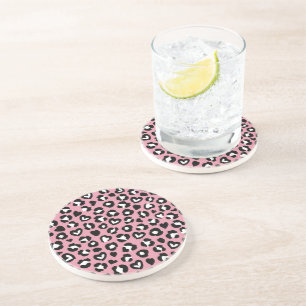 Porta-copos Impressão Animal, Leopardo Rosa, Manchas de Chita,