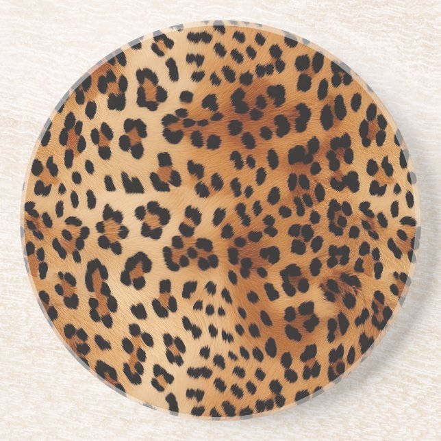 Porta-copos Impressão de Animais Castanhos-Pretos-Leopardo (Frente)