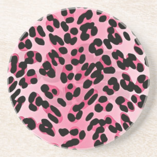 Porta-copos Impressão de Guepardo Rosa RAB Rockabilly
