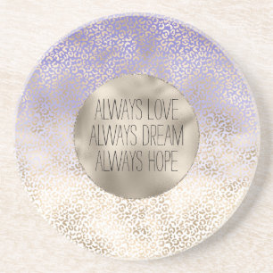 Porta-copos Impressão de Leopardo Dourado Roxo