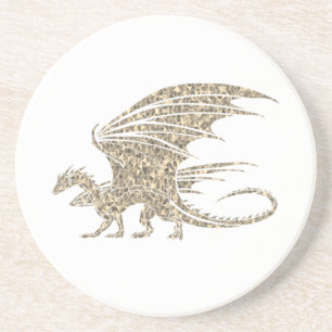 Porta-copos Incrível Ouro de Dragão Mosaico