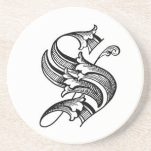 Porta copos inglesa velha da inicial S