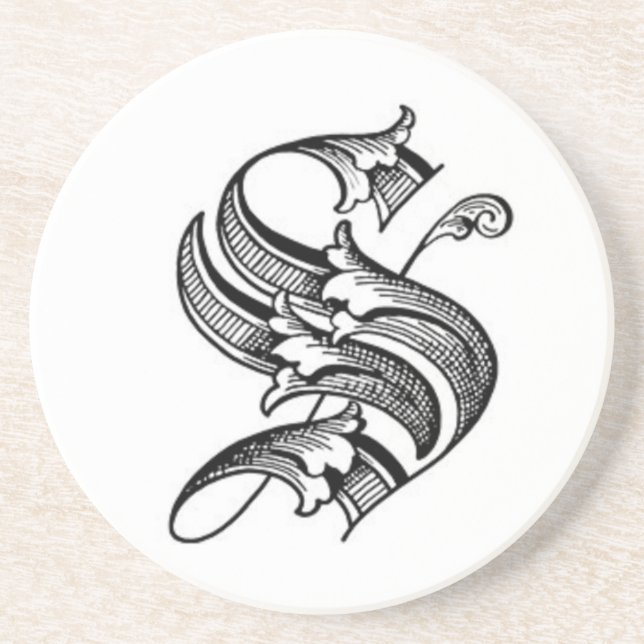 Porta copos inglesa velha da inicial S (Frente)