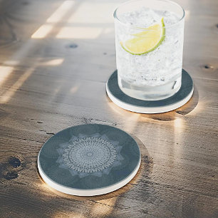 Porta-copos Início do círculo azul de massa