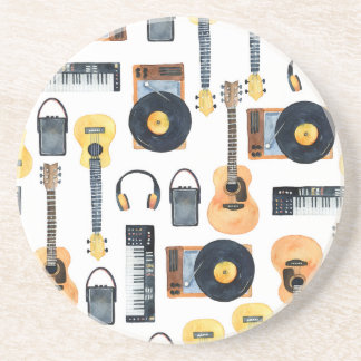 Porta-copos Instrumentos Musicais: Aquarela Sem Costura