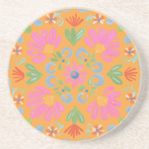 Porta-copos Intrincado Detalhado Vibrante Floral Verão