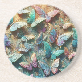 Porta-copos Iridescent Butterfly Garden