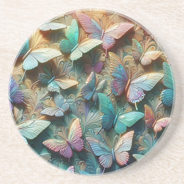 Porta-copos Iridescent Butterfly Garden (Frente)