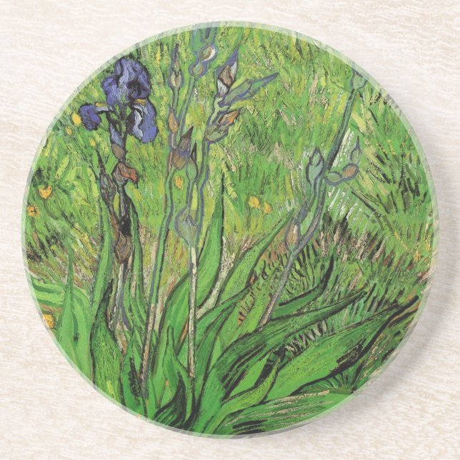 Porta-copos Íris por Vincent van Gogh, Flores de Jardim Vintag (Frente)