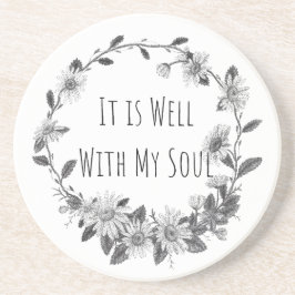 Porta-copos It Is Well With My Soul Keepsake Stone Coaster