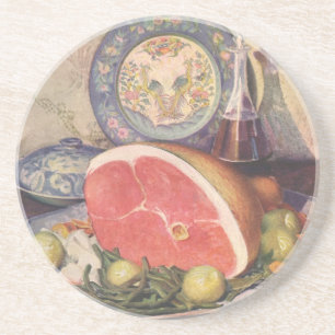 Porta-copos Jantar de presunto vintage com feijão verde e bata