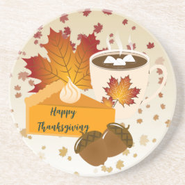 Porta-copos Janto de Ação de Graças Cuisine Pumpkin Pie Hot Ca