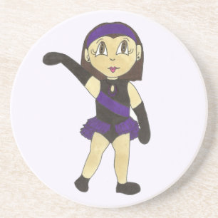 Porta-copos Jazz Dance Considerando Roxo Costume Dançarina