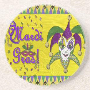 Porta-copos Jester Mask Mardi Gras Harlequin