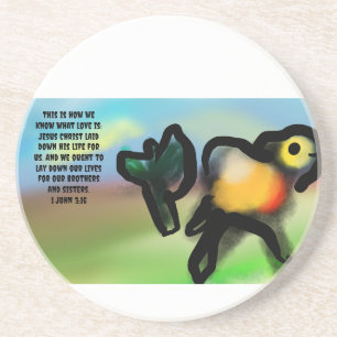 Porta-copos Jesus aqui nos 