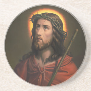 Porta-copos Jesus Cristo com a Coroa de Cornos