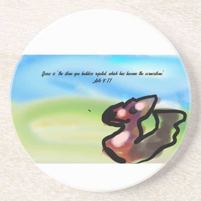 Porta-copos jesus stone  (Frente)