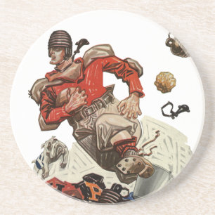 Porta-copos Jogador de futebol do Vintage Sports Quarterback e