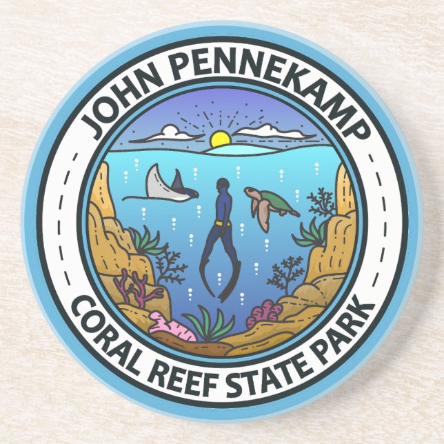 Porta-copos John Pennekamp Coral Reef State Park Viagem Art (Frente)