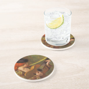 Porta-copos Jovem espanhola com guitarra por Pierre Renoir