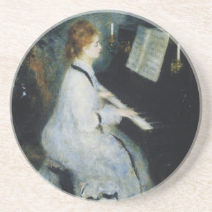 Porta-copos Jovem mulher no Piano por Renoir