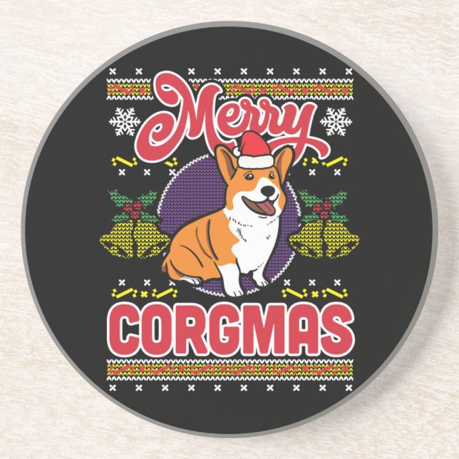 Porta-copos Joyeux Corgmas Ugly Christmas Corgi Dog Lover (Frente)