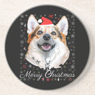 Porta-copos Joyeux Noël Corgi - Papais noeis