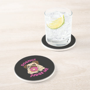 Porta-copos Juiz De Dogut Me Pug Dog Come Rosquinha