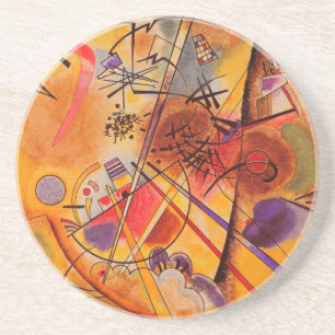 Porta-copos Kandinsky Abstrato Trabalho de arte