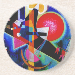 Porta-copos Kandinsky na pintura de Abstrato azul