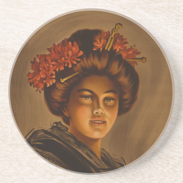 Porta-copos Karama: Romance Japonês Atriz Geisha (Frente)