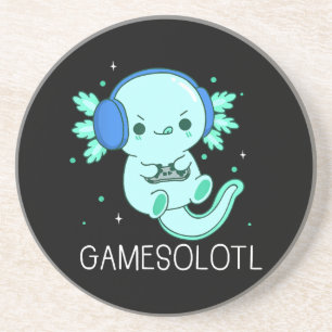 Porta-copos Kawaii Gamesolotl Axolotl Gamer