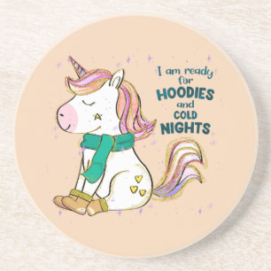 Porta-copos Kawaii Unicorn Inverno e Hoodies
