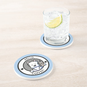 Porta-copos KiniArt Café Westie Redondo