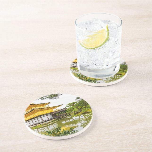 Porta-copos Kinkaku-ji, o pavilhão de ouros, Kyoto (Lateral)