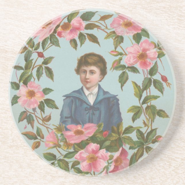 Porta-copos Kitschy Antique German Valentine's Card, 1884 (Frente)