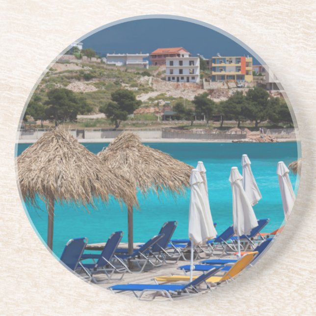 Porta-copos Ksamil, praia da cidade (Frente)