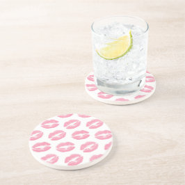 Porta-copos Lábios Rosa, Padrão De Lábios, Batom Rosa, Beijo