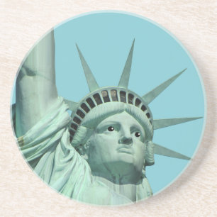 Porta-copos Lady Liberty em prata azul celeste