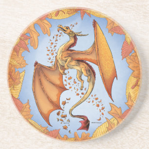 Porta-copos Laranja Dragão de Autumn Nature Fantasy Art
