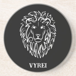 Porta-copos Leão Tribal Negro e Branco