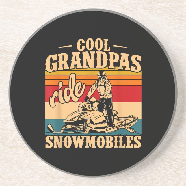 Porta-copos Legal Grandpas caminha Snowmobiles Snowmobile Snow (Frente)
