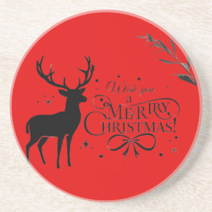 Porta-copos Legenda de natal Reindeer Art com desejos de Natal