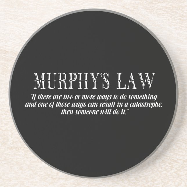 Porta-copos Lei de Murphy (Frente)