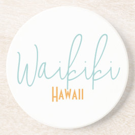 Porta-copos Lembrança de Viagem para Waikiki, Havaí