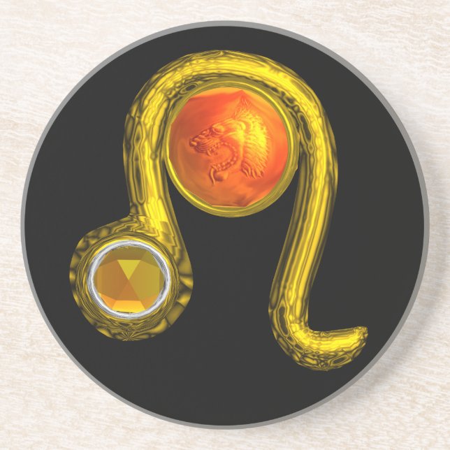 Porta-copos LEO ZODIAC BIRTHDAY JEWEL Yellow Topaz, Dourado, P (Frente)