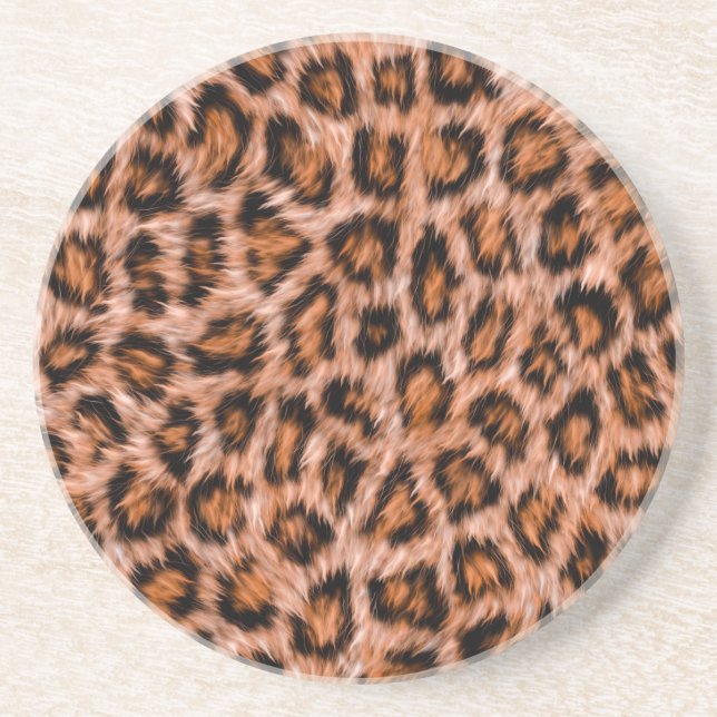 Porta-copos Leopard Jaguar Cat Brown fur Pattern-24609 (Frente)
