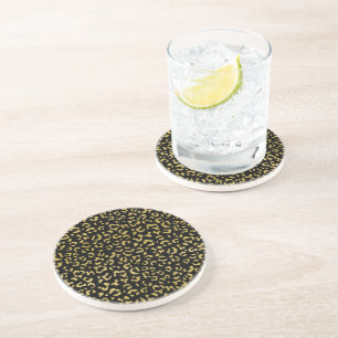 Porta-copos Leopardo Dourado, Brilhante Dourada, Padrão-Leopar