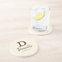 Letra D nome personalizado inicial e data Linha 