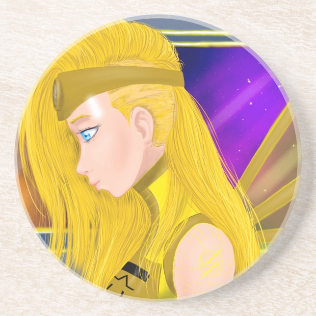 Porta-copos Lilin OC - Anjo ciborgue - Arte inspirada no Stars (Frente)